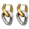 Foxanry Bicolor Earrings For Women Minimalist Vintage Elegant Party Jewelry Accessories Gifts