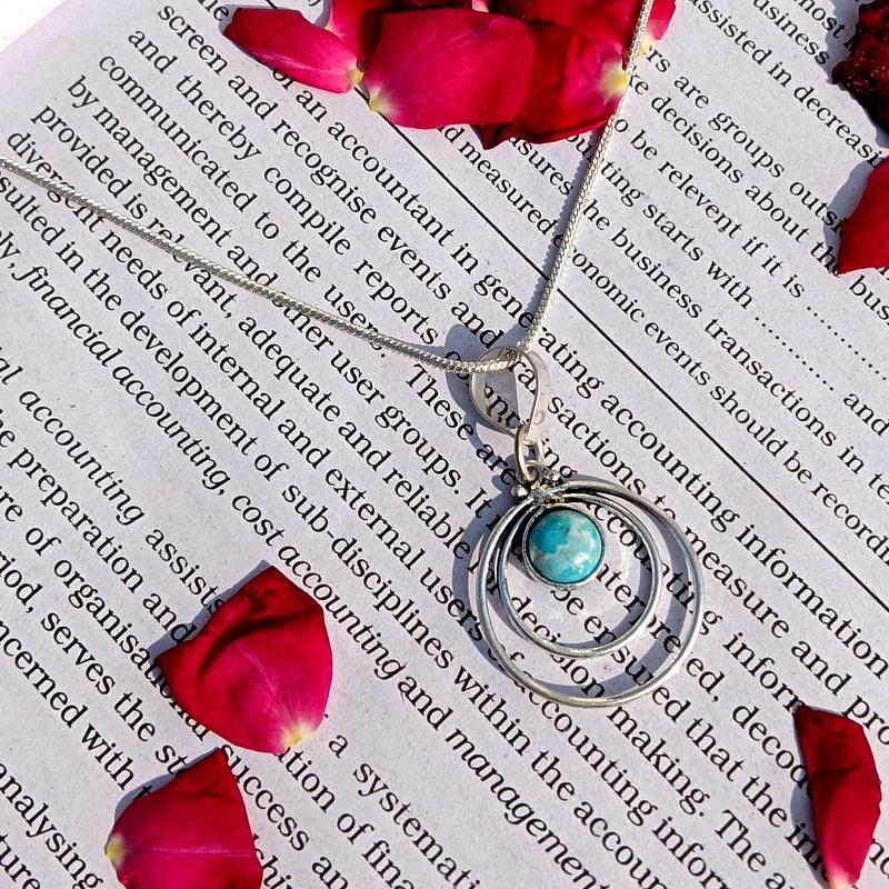

Women s Larimar Gemstone 925 Sterling Silver Plated Pendant синий