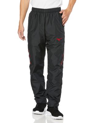 Breath Warmer Pants for and Size M Thermo-lined Training, Moisture-Wicking Heat-Generating, MC-LINE 32MFA631, Black/Chinese Red,
