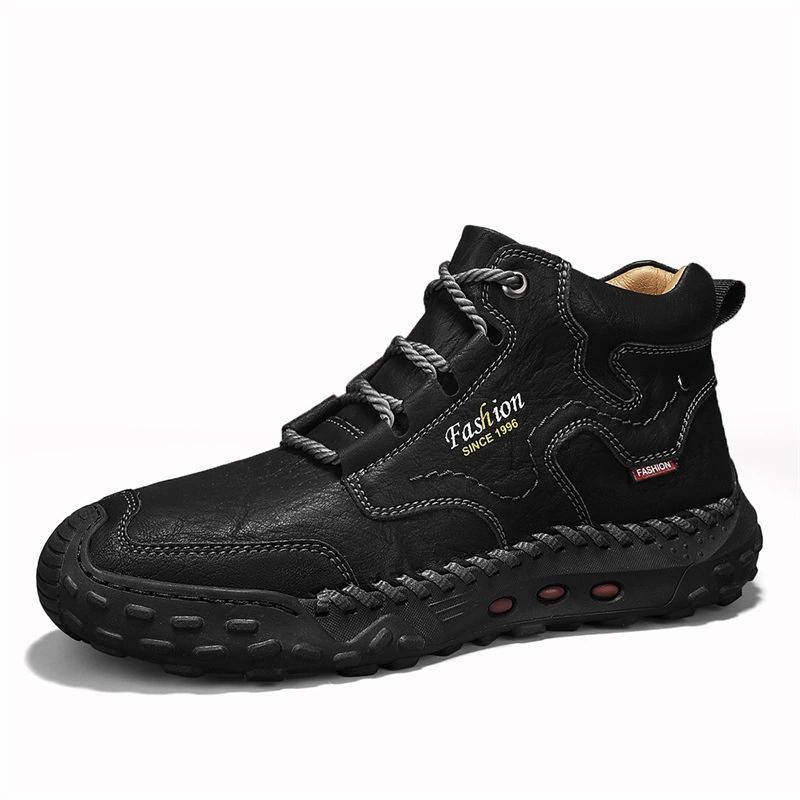 

Men s Hand-stitched Boots Plus-size 38-48 Casual Shoes Comfortable Soft Ankle Boots Outdoor Non-slip Wear Boots 38