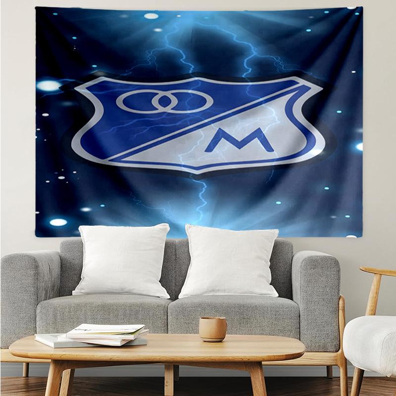 Blue Shield Emblem Tapestry, Unique Design Tapestry, Suitable for Bedroom,Livingroom, Playroom,Heartwarming Fan Holiday Gifts