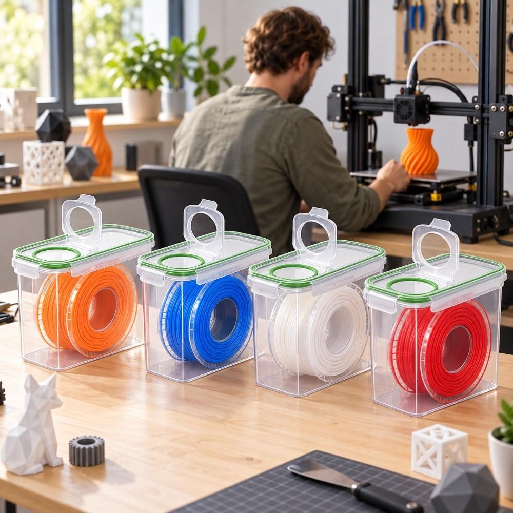 4Pcs Moisture Proof 3D Printing Filament Storage Box Dustproof Filament Dry Box Household