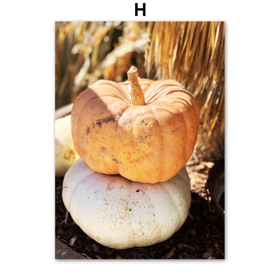 Herbst Ländlichen Kürbis Deer Wald Nordic Poster Und Drucke Wand Kunst Leinwand Malerei Bilder Für Wohnzimmer Dekoration