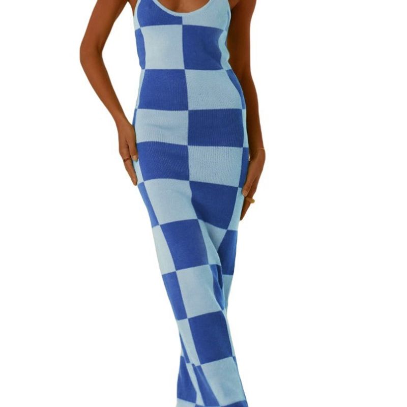 

Dignified Sense of Design Beautiful Fashion Winter New Fashion Sexy Wind Print Slim-Fit Figure Flattering Long Dress Dress High 20781 large blue S