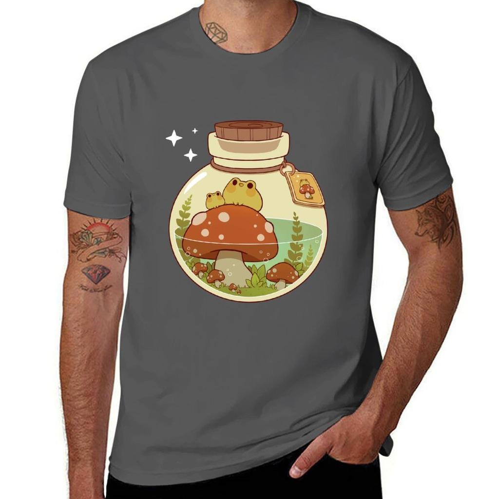 Frog And Mushroom Potion Tshirt Funny T Shirts Cotton Tshirt