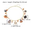 Gothic Punk Halloween Metal Chain Necklace For Women Men Vintage Black Spider Bat Pumpkin Ghost Clavicle Choker Festival Jewelry