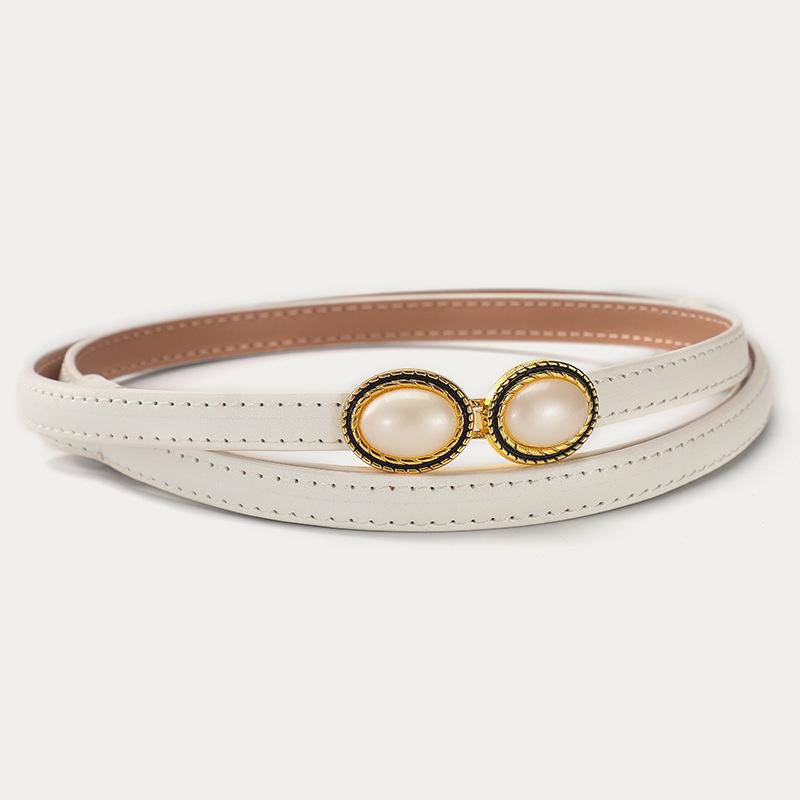 Four-Leaf Clover Pearl Women'S Belt Belt Women'S Dress Belt Thin Decoration