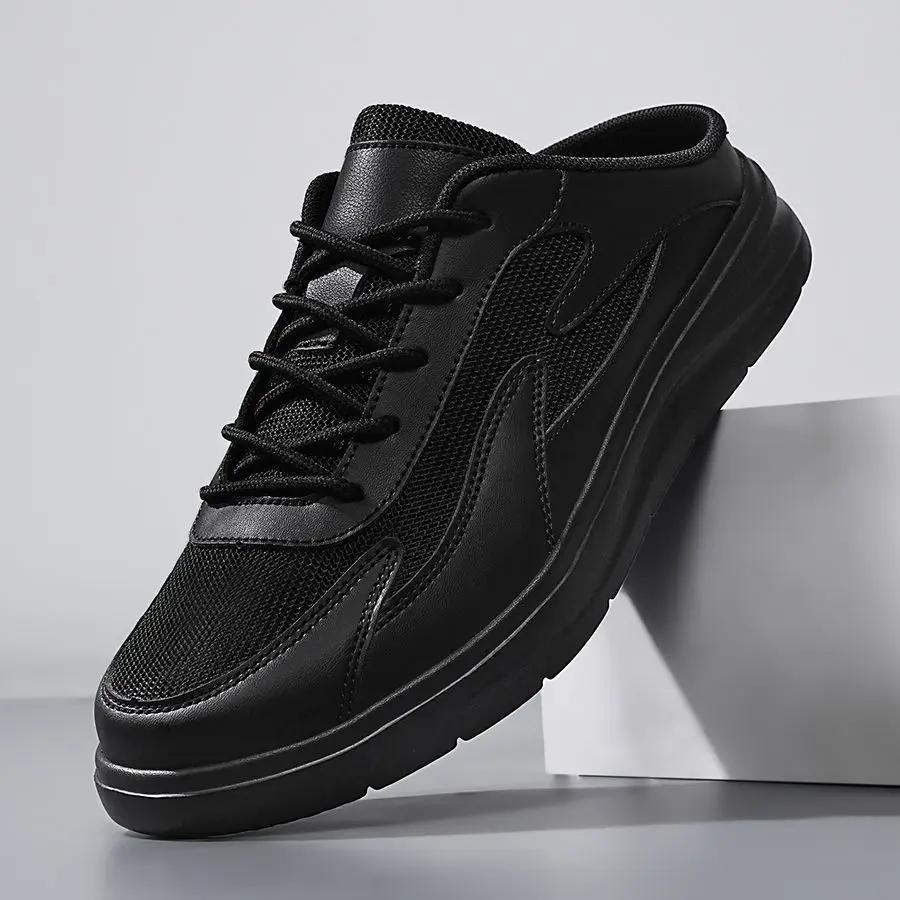 Fashion Half Sandals Man Mules Rubber Shoes Comfortable Pvc Low Price 2025 Fashion High Quality Adult Y2k Elegant Style Slippers for Men