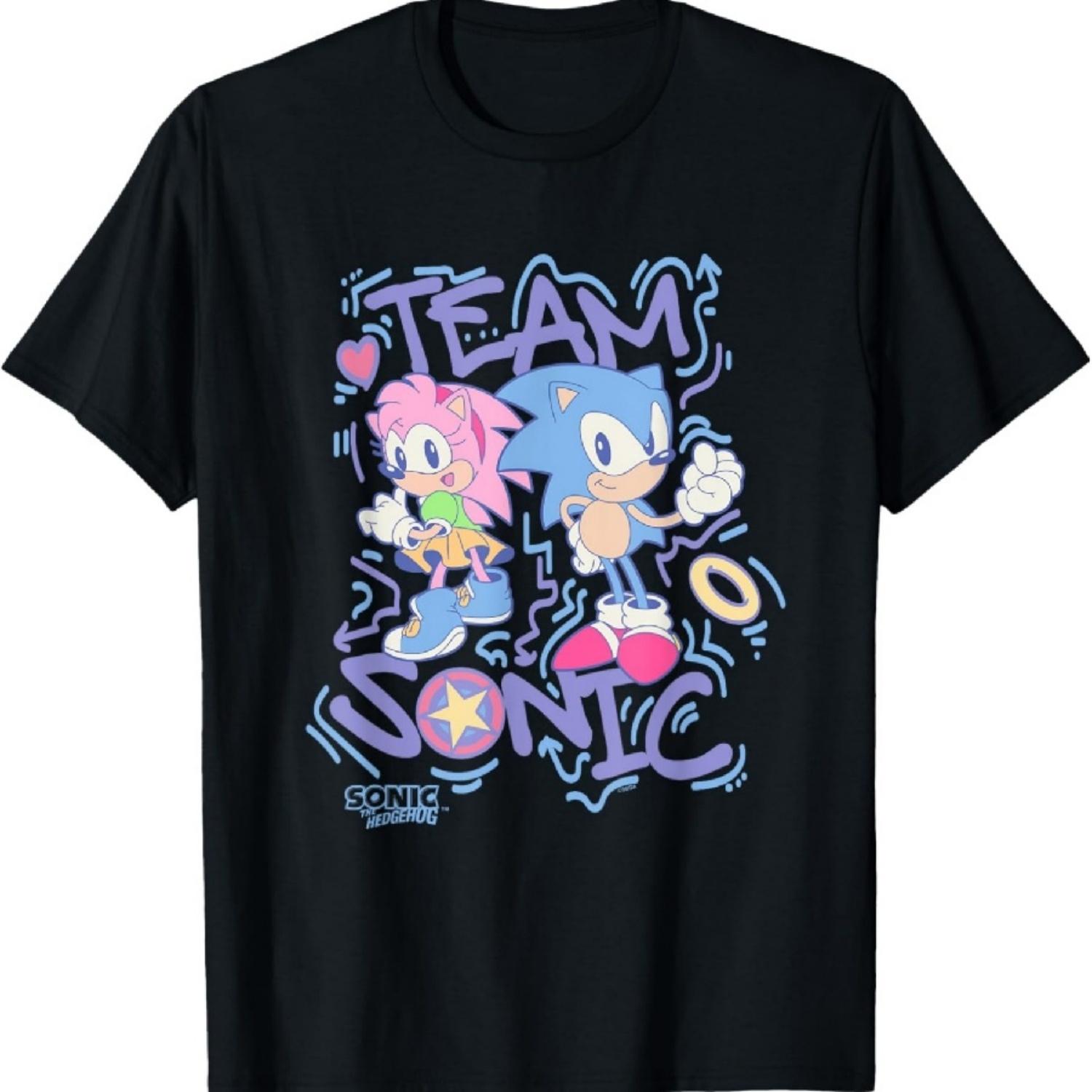 Футболка Соник Хеджхог Команда Соника Эми Роуз Винтажная XXXXXL разноцветный