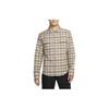 Plaid Polo Long Sleeve Shirt Men Shirts Khaki DA4251-247