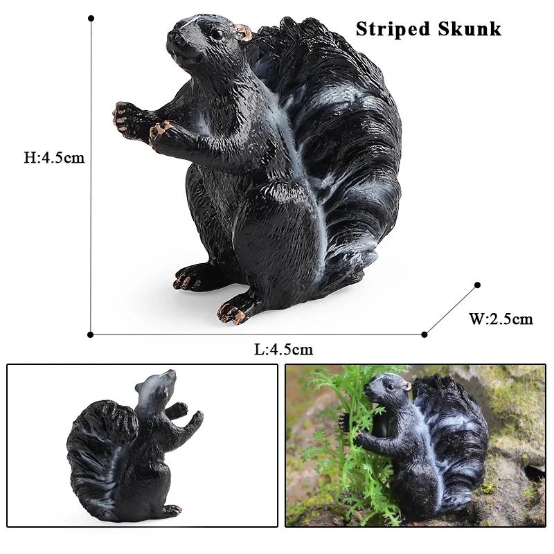Oenux Wild Animals Simulation Rodent Marmot Mouse Model Squirrel Rat Chinchilla Action Figure Figurine Collection Cute Kid Toy