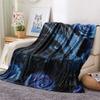 Rose Dragons  Print Flannel Blanket, High quality Comfortable for All Seasons, Home Decor, Warmth and Comfort