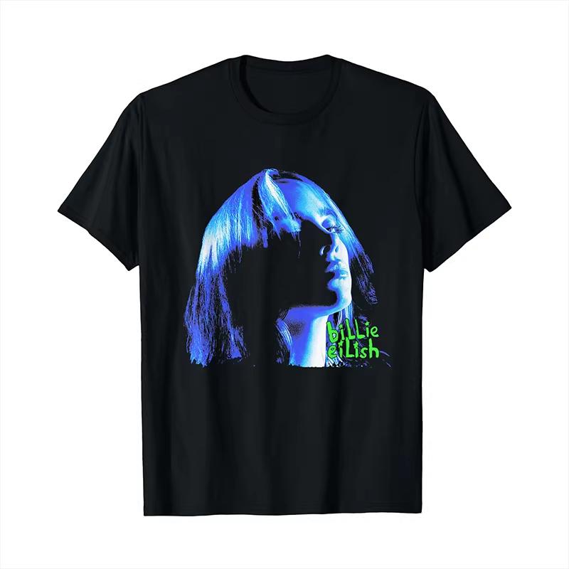 Bilie Eilish An American Streetwear Vintage Singersongwriter Offers A Summer Shortsleeved Tshirt for Both Men and Women