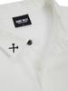Jeimiweseuteu Woven Pocket Point Collared T-Shirt (White)