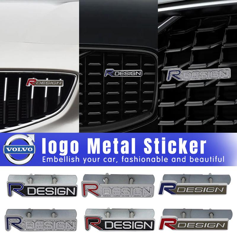 3D Metal Badge Car Front Grille Badge Body Trunk Decoration Accessories For Volvo Rdesign V40 V50 S40 S80 XC60 S90 XC90 S60 V90