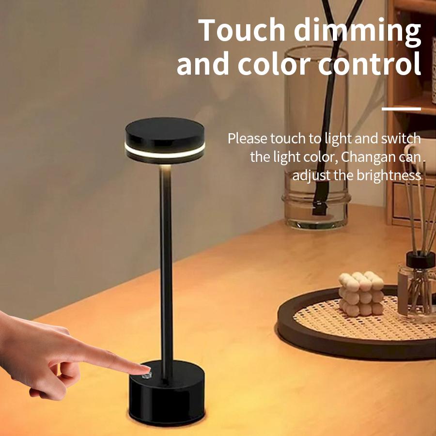 Modern Rechargeable Cordless Table Lamp Touch Small Night Light LED Desk Light  for Reading Bedroom Dining Nightstand Home Decor