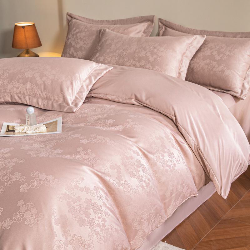 2026 Luxury Silk & Cotton Jacquard Bedding Set - Soft, Skin-Friendly & Comfortable