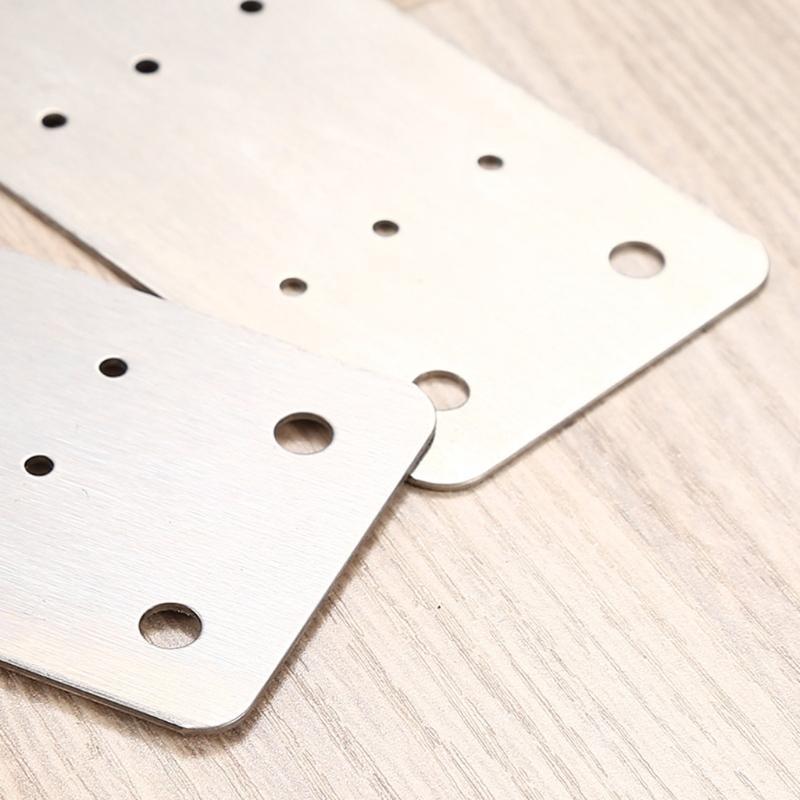 Pack of 2 Hinge Repair Plate Stainless Steel Cabinet Bracket Kit for Kitchen