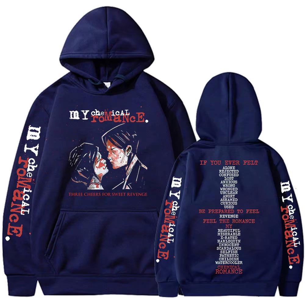 Rock Band My Chemical Romance Hoodies Three Cheers for Sweet Revenge Gothic Sweatshirts Men's Women's Oversized