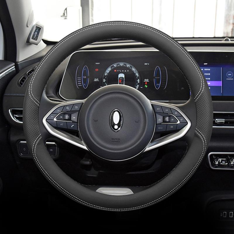 Car Steering Wheel Cover For Ora 3 Good Cat Lightning Cat PU Leather Ultra-thin Anti Slip protector Decoration Accessories