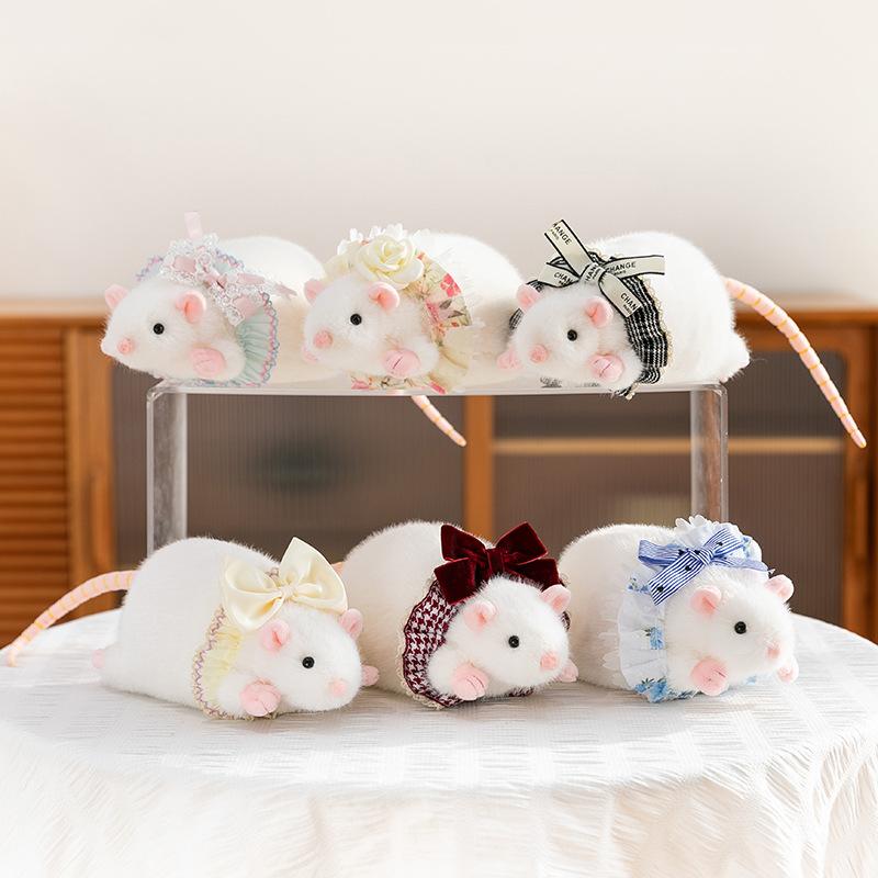 New Doll Flower Branch Mouse Doll Plush Toy Creative Cheese Cartoon Doll