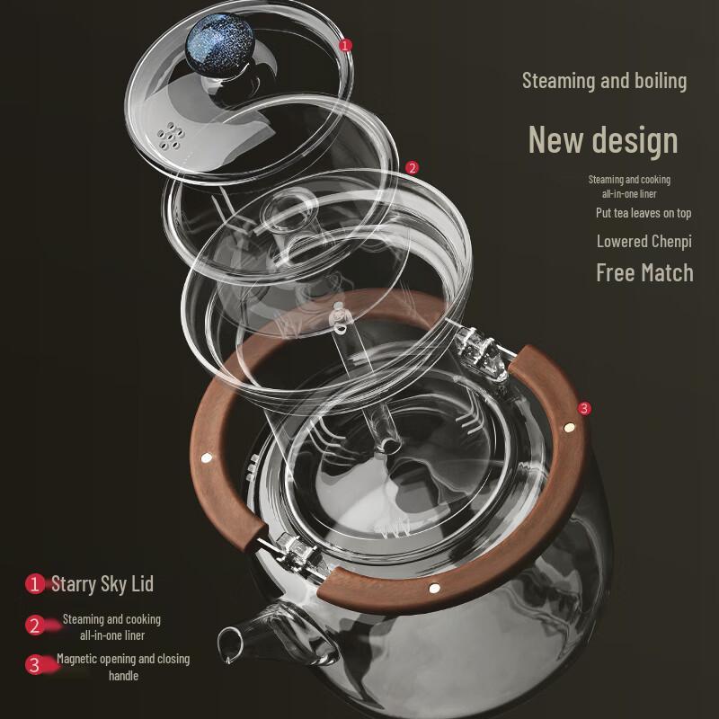 Large Capacity Heat-Resistant Glass Teapot