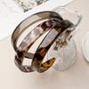 1Pcs Women Vintage Hair Accessories for Daily Wear Tortoiseshell Acetate Leopard Hair Hoop Non Slip Teeth Headband