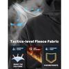 Men's Polar Fleece Tactical Zipper Jacket Outdoor Hooded Warm Outwear Solid Color Basic Style Sports Jacketcoat Male Clothing