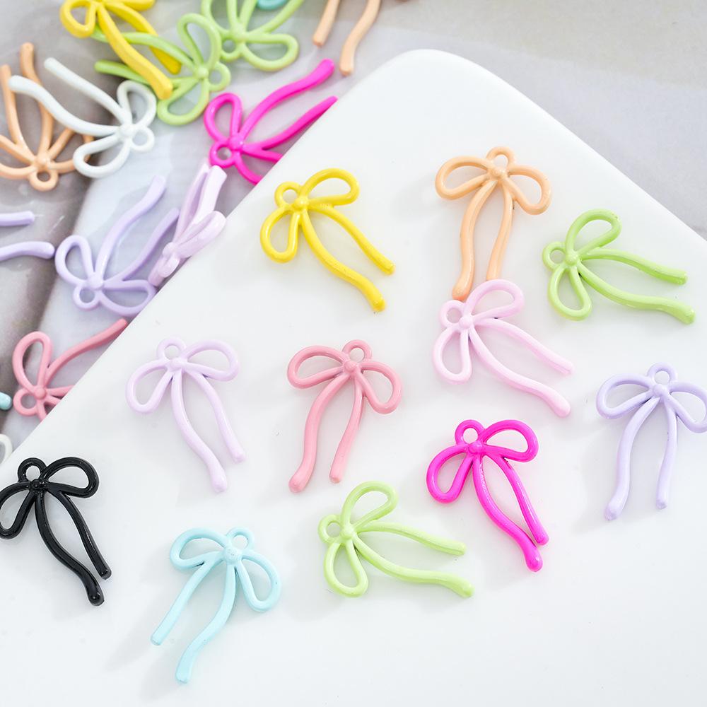 Alloy Streamer Bow Pendant Pendant Jewelry Diy Handmade Bracelet Necklace Pendant Accessories Material