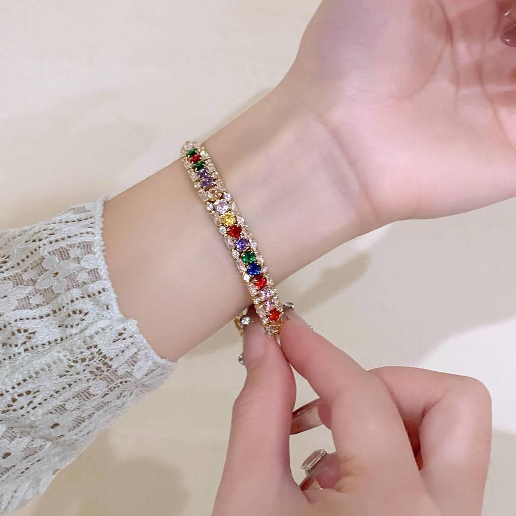 2024 Spring-Summer Women's High-End Zirconia Bracelet: Personalized Design, Versatile Light Luxury Fashion Hand Jewelry