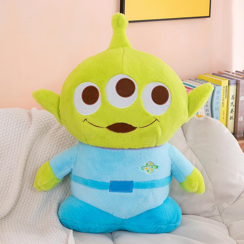 Cute Three-Eyed Cartoon Alien Plush Doll, Soft Stuffed Toy Girls Birthday Gift 25cm