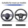 Car Steering Wheel Cover Carbon Fiber Anti-slip Grip Accessories For Citroen C4 C3 C5 C1 C2 Berlingo Celysee Cactus Picasso