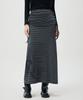 MIXXO Brushed Stripe Shirred Skirt_Miwwhg31Ss