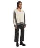 TRUNK PROJECT Gray V Neck Cable Knit Sweater