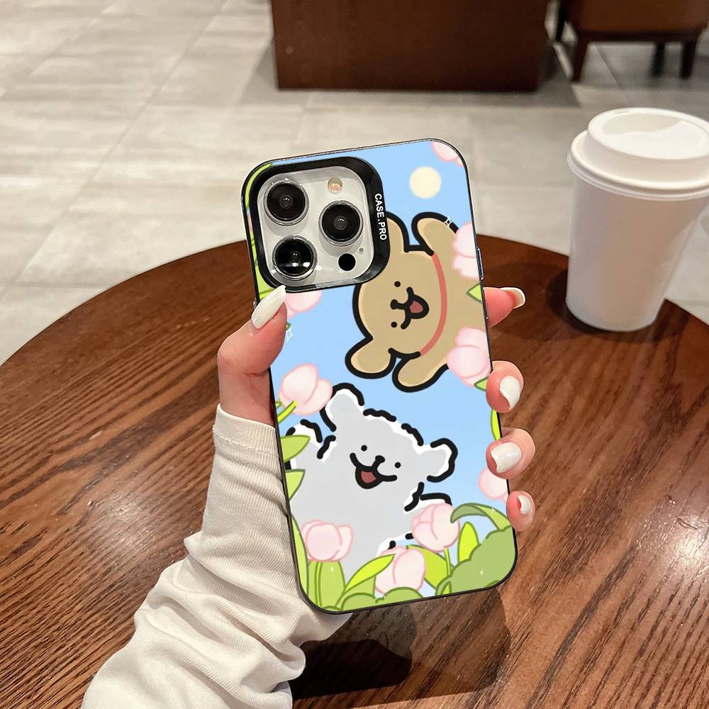Maltese Cute Line Puppy Dog For IPhone 17 16 15 14 13 12 11 Pro Max Plus Matte Color Back Phone Cover