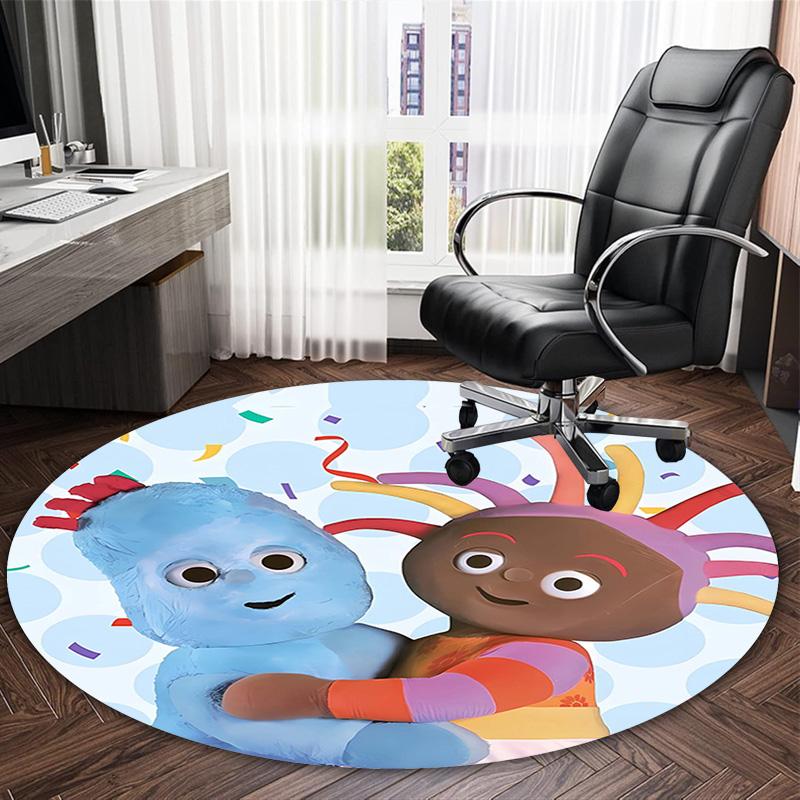 1pc In the Night Garden2 Print Round Carpet Chair Round Carpet Suitable for Bedroom Living Room Home Decorative Carpet