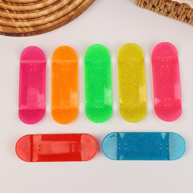 Glow Mini In Dark Finger Skateboard Luminous Fingerboard Deck Toy Kids Stress Easing Toys For Adult Children Gifts