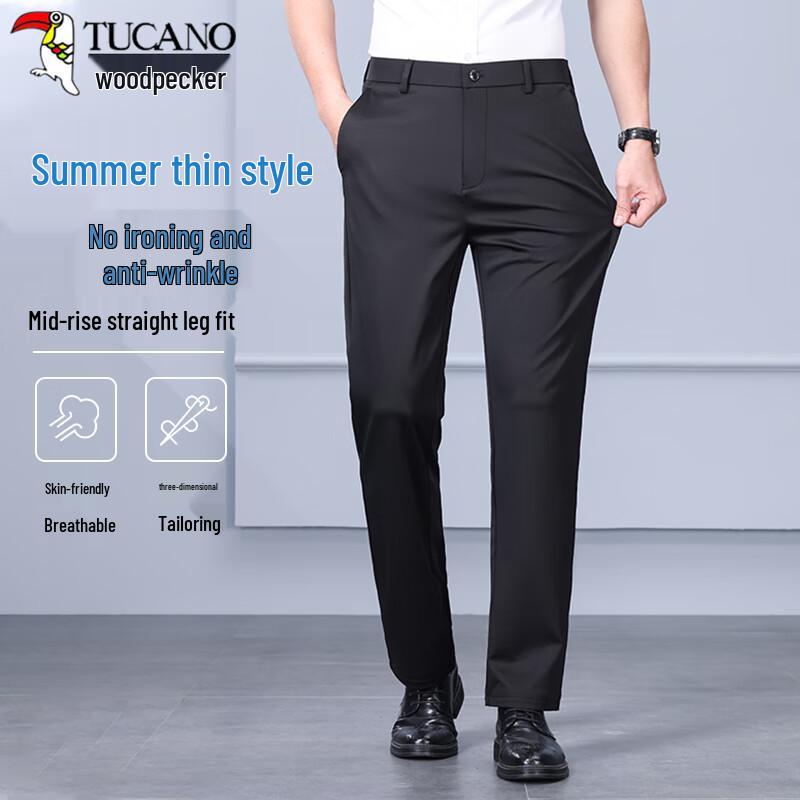 

TUCANO Men s Slim Fit Business Casual Trousers 34