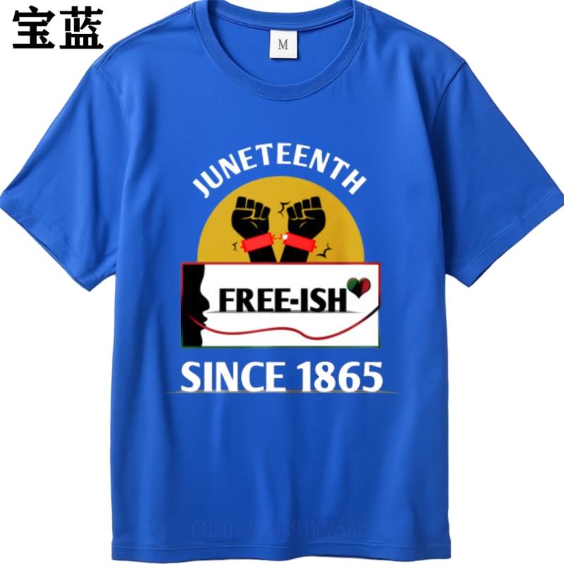 Solid Color For Unisex Summer Tshirt Fashion Juneteenth Freeish Since 1865 Classic Unisex Tee Shirt Lightweight Tee Unisex T Shirt