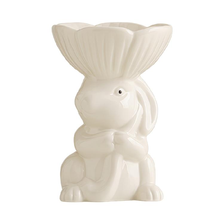 

Stylish Ceramic Rabbit Decors Piece Multifunctional For Jewelry Storage Or Party Display Enhances Any Home Aesthetic белый