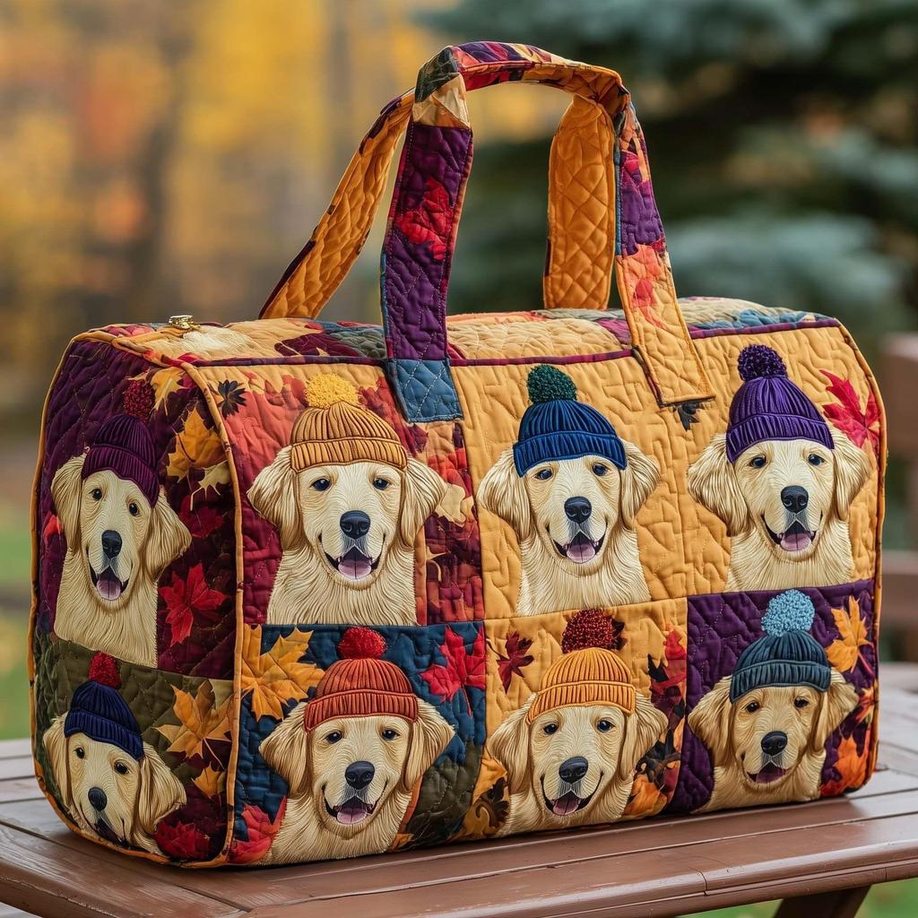 3D Printed Puppy Series Quilted Cotton Travel Bag - Fashionable Women's Yoga Handbag