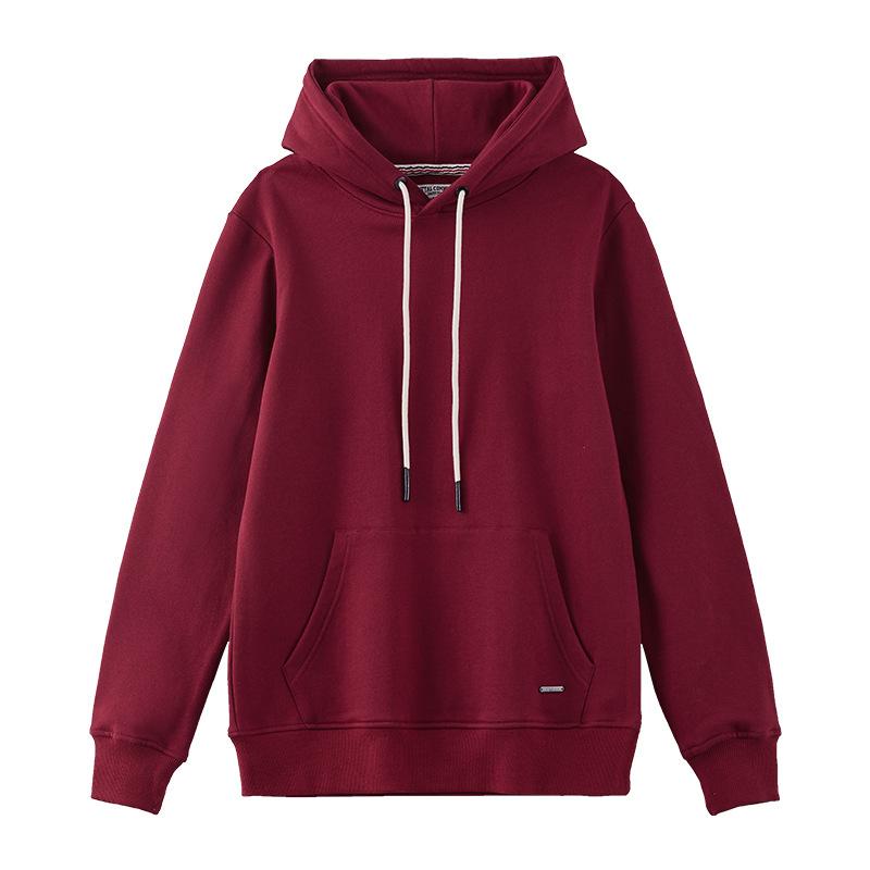 360G G Heavy Hooded Japanese Simple Style Korean Version Navy Blue Men's Sweatshirt