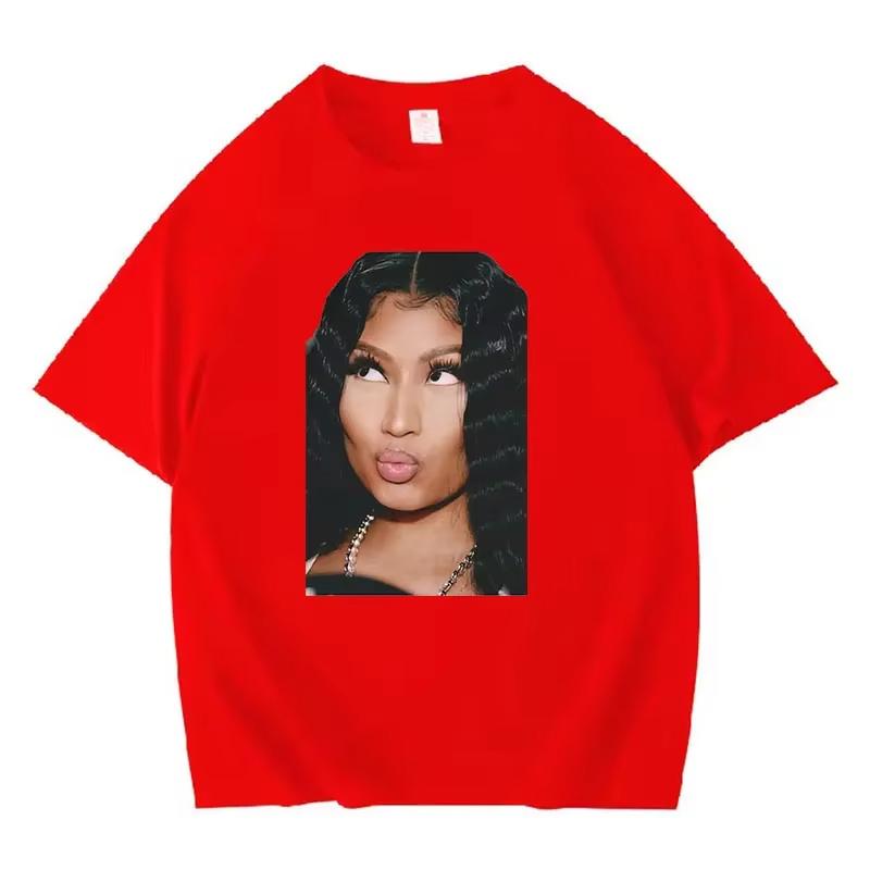 Funny Nicki Minaj Meme Pattern Tshirt for Womenhip-hop Fashionretro Rap Tshirtoversized Tshirt Street Wear  Winter Innerwear