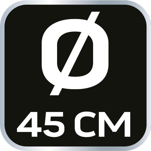 Workshop floor fan 100W, diameter 45 cm, 3 speeds, oscillation