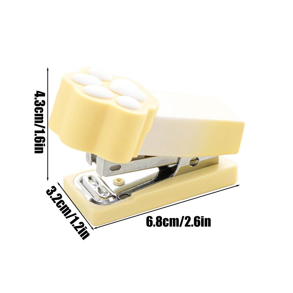 new Cat Paw Mini Stapler Cute Desktop Stapler For 2-15 Sheets, Portable Pocket Stapler For Kids Students Office School