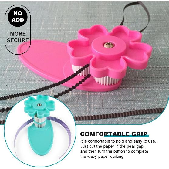 EXCEART 2pcs Quilling Crimper & Winder Machine - Plastic Hand Tool for DIY Paper Craft - Assorted Color