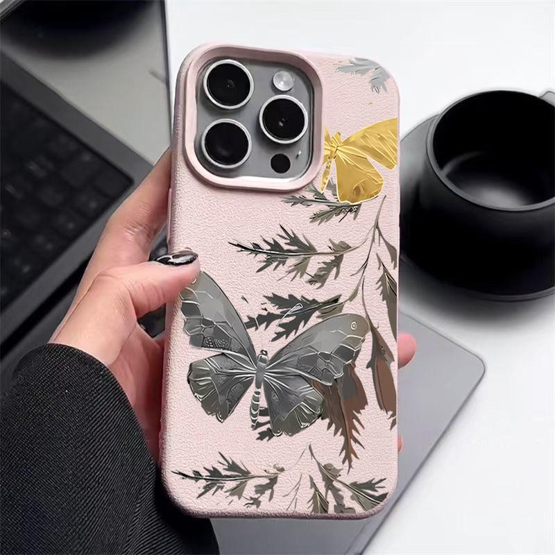 Butterffly Printing Case For iPhone 16 Pro Max 15 14 13 12 11 Shockproof Slim Soft Silicone Case Cover