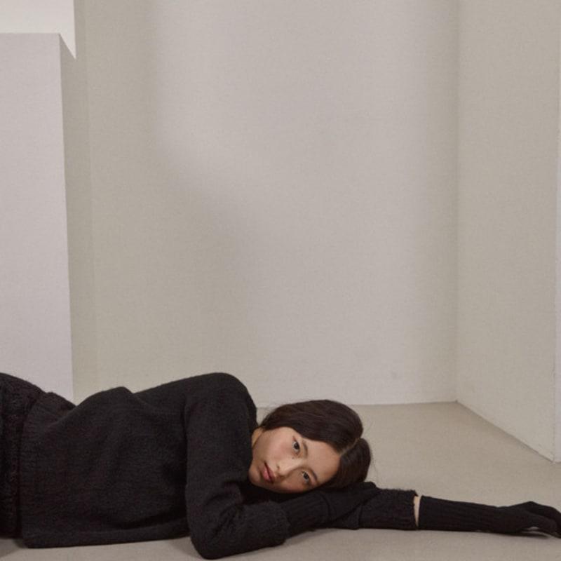 JNGRASON Kaschmir-Mischstrickhandschuhe_SCHWARZ