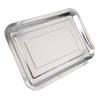 Stainless Steel Rectangle Baking Sheet Pan For Toaster Oven Cookie Baking For Baking Cookies, Cinnamon Rolls, Sticky Buns