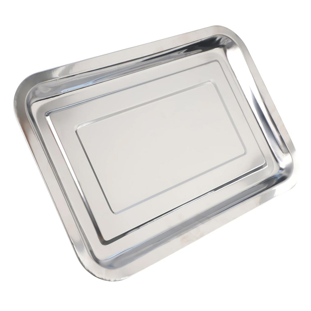 Stainless Steel Rectangle Baking Sheet Pan For Toaster Oven Cookie Baking For Baking Cookies, Cinnamon Rolls, Sticky Buns